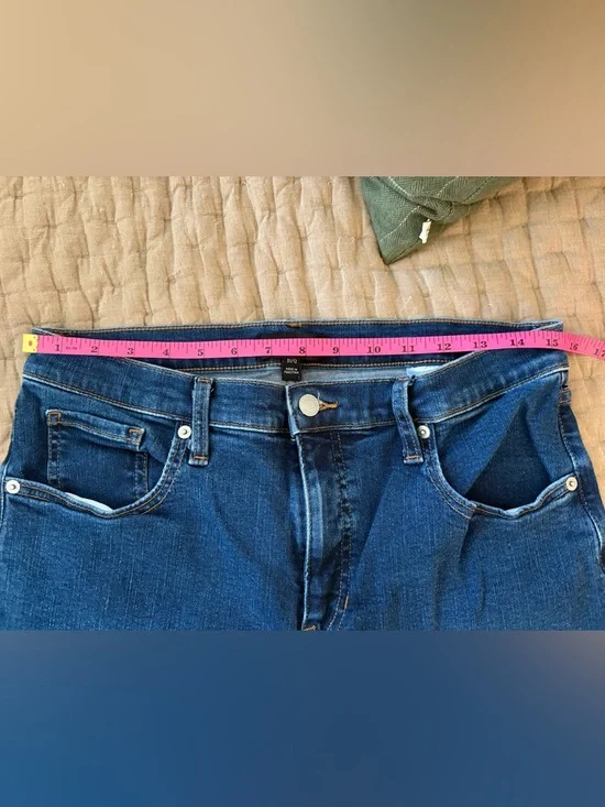 Banana Republic Factory Dark Blue Cropped Wide-Leg Jeans - Picture 4 of 5